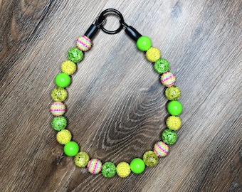 Green Peepers Beaded Dog Collar