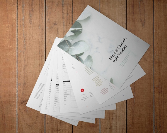 Chronic Pain Tracker Journal | Fibromyalgia Symptom Journal | Pain Tracker Planner | Printable, Instant Download | Letter, A4