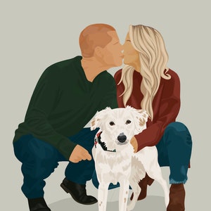 FAST Custom Pet & Parent/Owner Illustrations for Family, Couple, Wall Art, Pet Memorial, Loss, Decor DIGITAL ONLY image 2