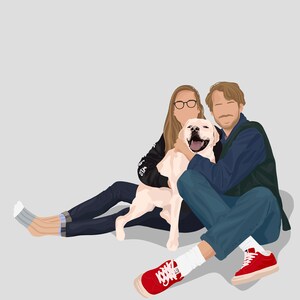 FAST Custom Pet & Parent/Owner Illustrations for Family, Couple, Wall Art, Pet Memorial, Loss, Decor DIGITAL ONLY image 8