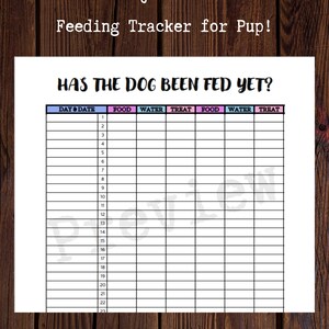 Has the Dog Been Fed Yet? Printable Instant Digital Download Monthly ...