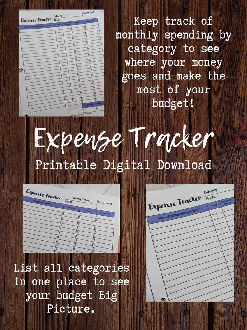 Expense Tracker Printable Budget Binder Budget Organizer Monthly Budget