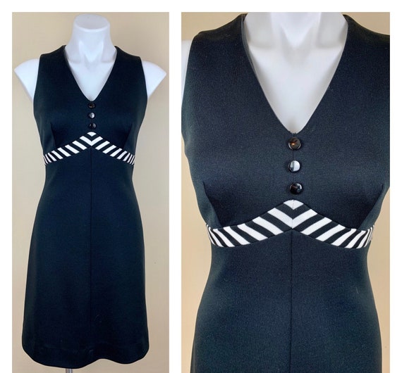 black and white gogo dress