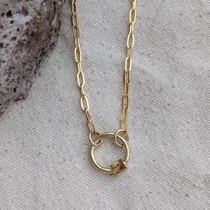Circle Carabiner Necklace  // Screw