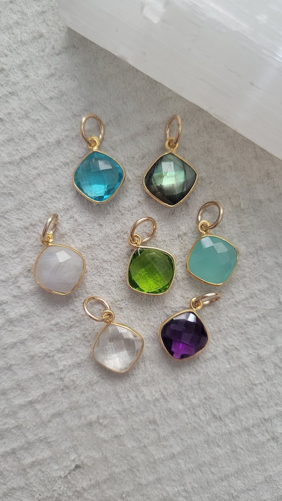 Gemstone Charms // Carabiner // Locks // Necklaces // 15mm