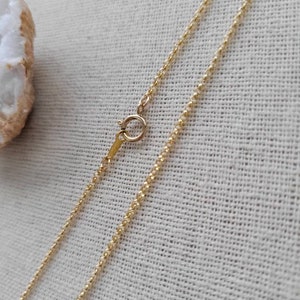 14k Gold Filled Rolo Chain // 14kgf  stamp of authentication