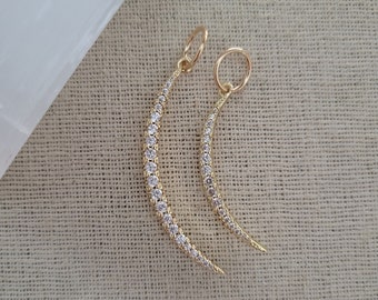 Moon CZ Charm // Carabiner // Necklace