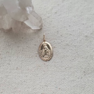 14K Gold Filled // Religious Charm // Double Sided // Carabiner Charm