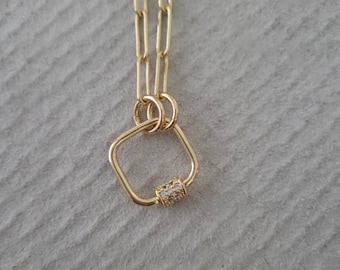 Cz Square Lock // Carabiner