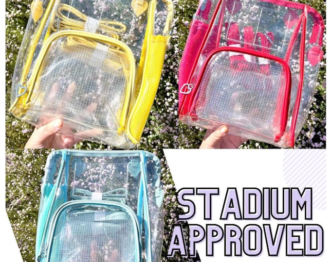 Featured listing image: Lilac Galaxy Co Clear Glitter Convertible Concert Bag Backpack ITA Purse Crossbody Gift for Her Christmas Present Holiday Friend Birthday