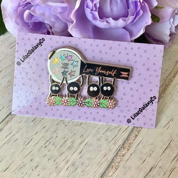 Soots Army Love Yourself BTS Gift Enamel Pin Gift for Her Valentines Day Present Holiday Gift Galentines Day Kpop Gift