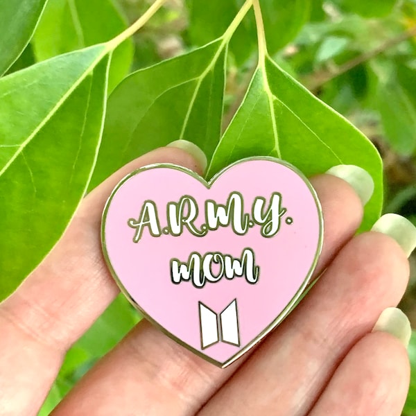 BTS Army Mom Enamel Pin -  kpop Mother’s Day Gift for Her Valentines Day Present Holiday Gift Galentines Day Kpop Gift