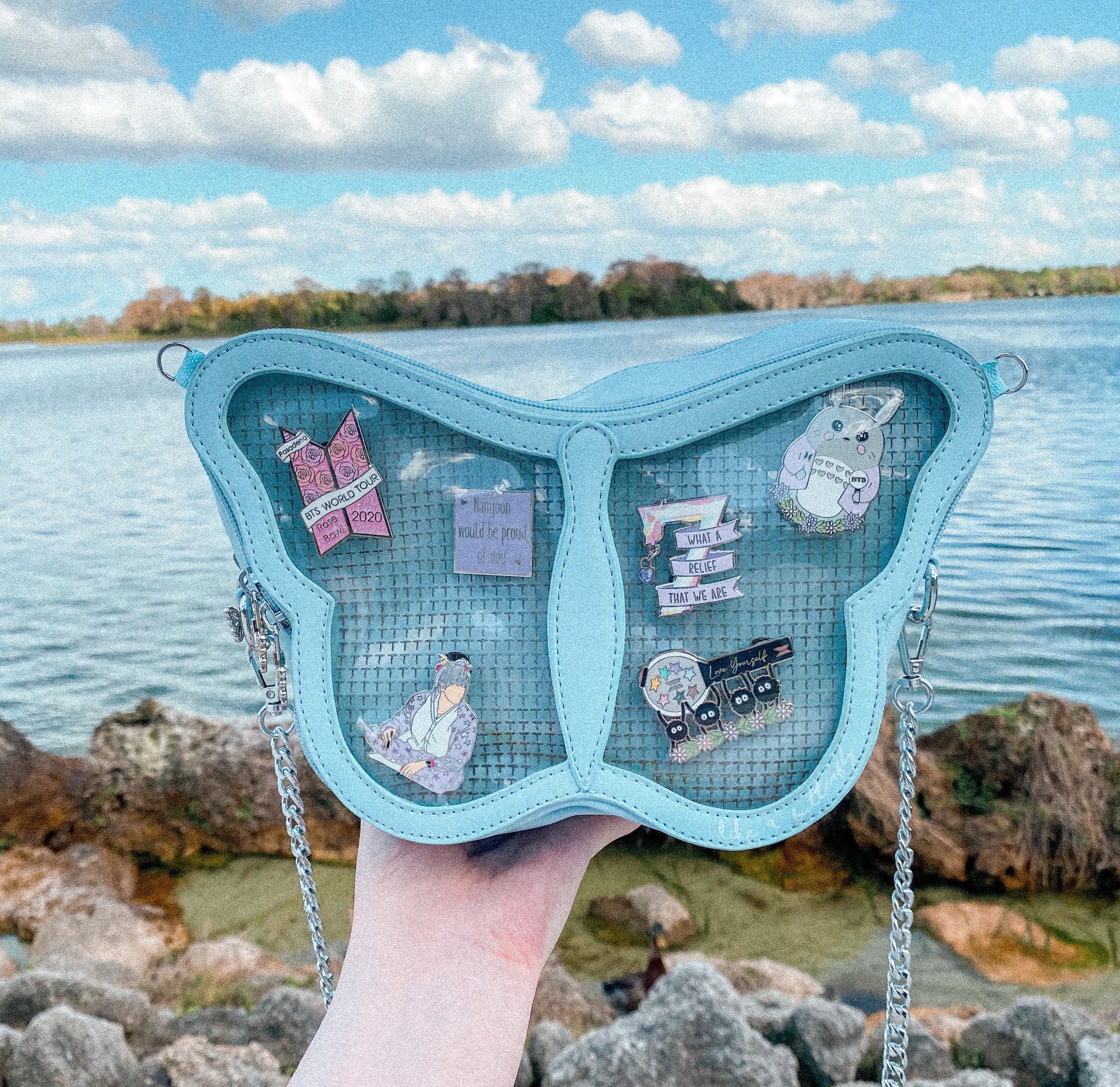 LGCxAP BTS Butterfly Ita Pin Bag Etsy