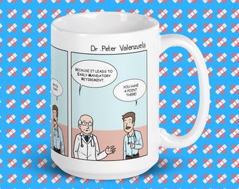 EMR signifie tasse de retraite obligatoire anticipée | Mug Docteur drôle