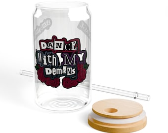 Officieel gelicentieerde Dance With My Demons sipperglas | Steph Macca | Lillydale-collectie | BookTok-merchandise
