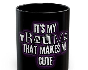 Officieel gelicentieerde Dance With My Demons zwarte koffiemok 11oz | Steph Macca | Lillydale-collectie | BookTok-merchandise