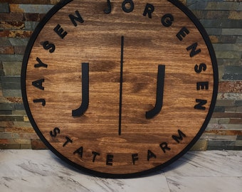 Custom 3D Wood Business Logo Sign: Indoor Wall Decor