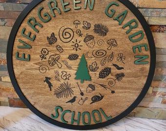 School Logo Sign, College Mascot Sign