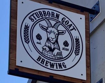 Custom Wood & Acrylic Logo Sign: Business, Bar, Restaurant, Outdoor