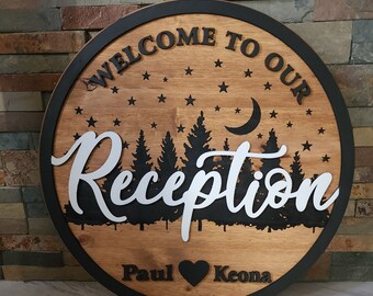 Celestial Wedding Reception Sign: Starry Night Decor
