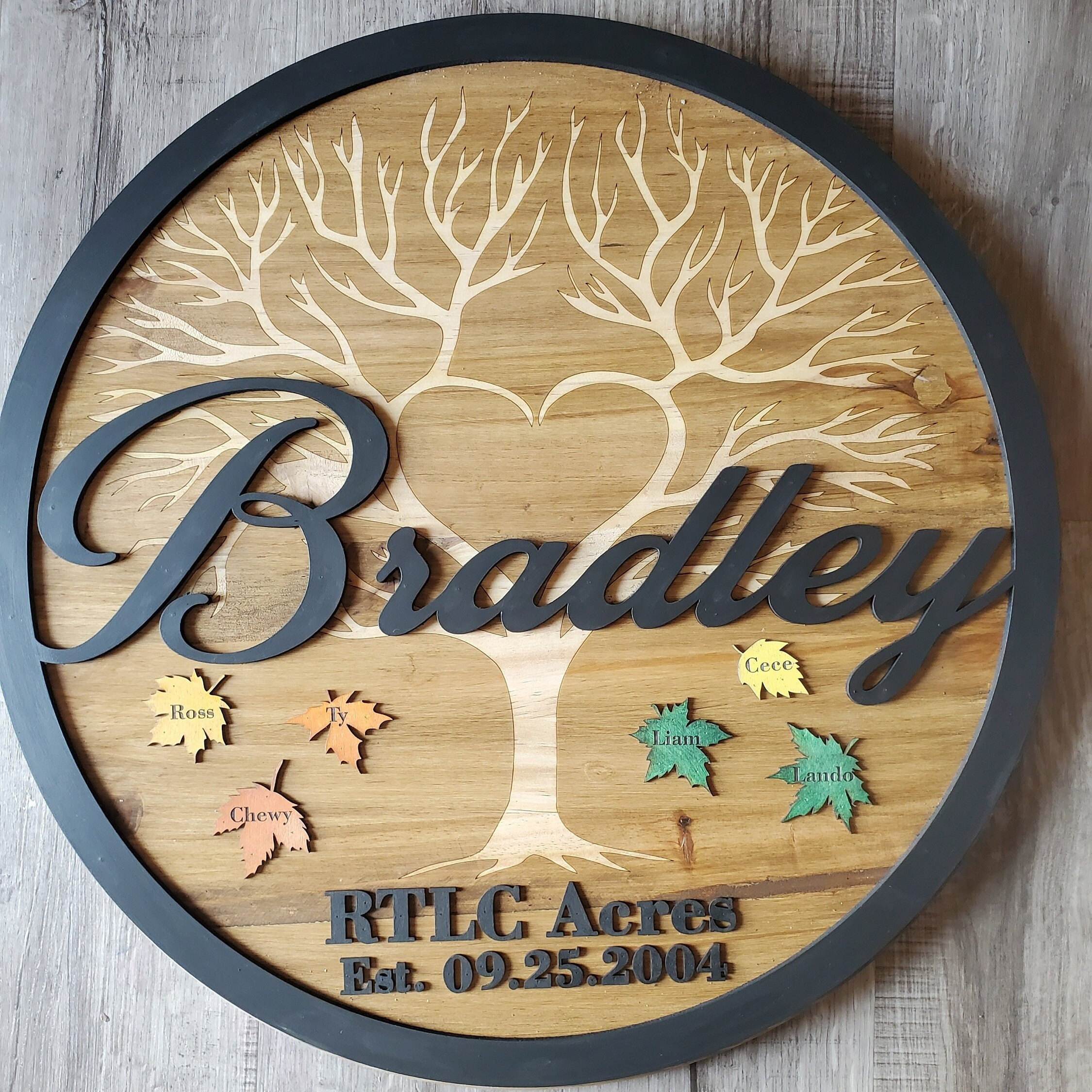 Rustic Family Tree Sign Rustic Family Tree Wood Sign: Custom Engraved Heirloom Gift - Etsy