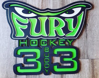 Personalized 3D Hockey Team Sign, Custom Player Gift