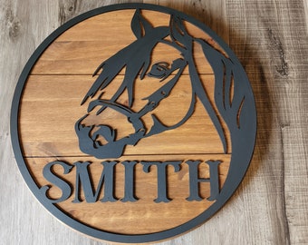 Horse Gifts, Horse Name Sign, Personalized Horse Decor, Equestrian, Horse Rider, Stable and Stall Sign, Horse Lovers INDOOR ONLY
