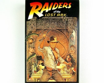 Vintage Raiders of the Lost Ark 1981 (wydanie na kasecie VHS Paramount z 1989 r.) PRZETESTOWANE! (Indiana Jones, Harrison Ford, Steven Spielberg)