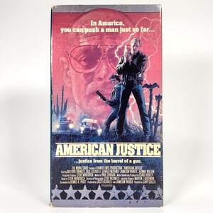 American Justice (1987 Lightning Video Första Utgåvan, 1:a Utgåvan VHS) Jackals Action/Brott/Drama, Sällsynt!
