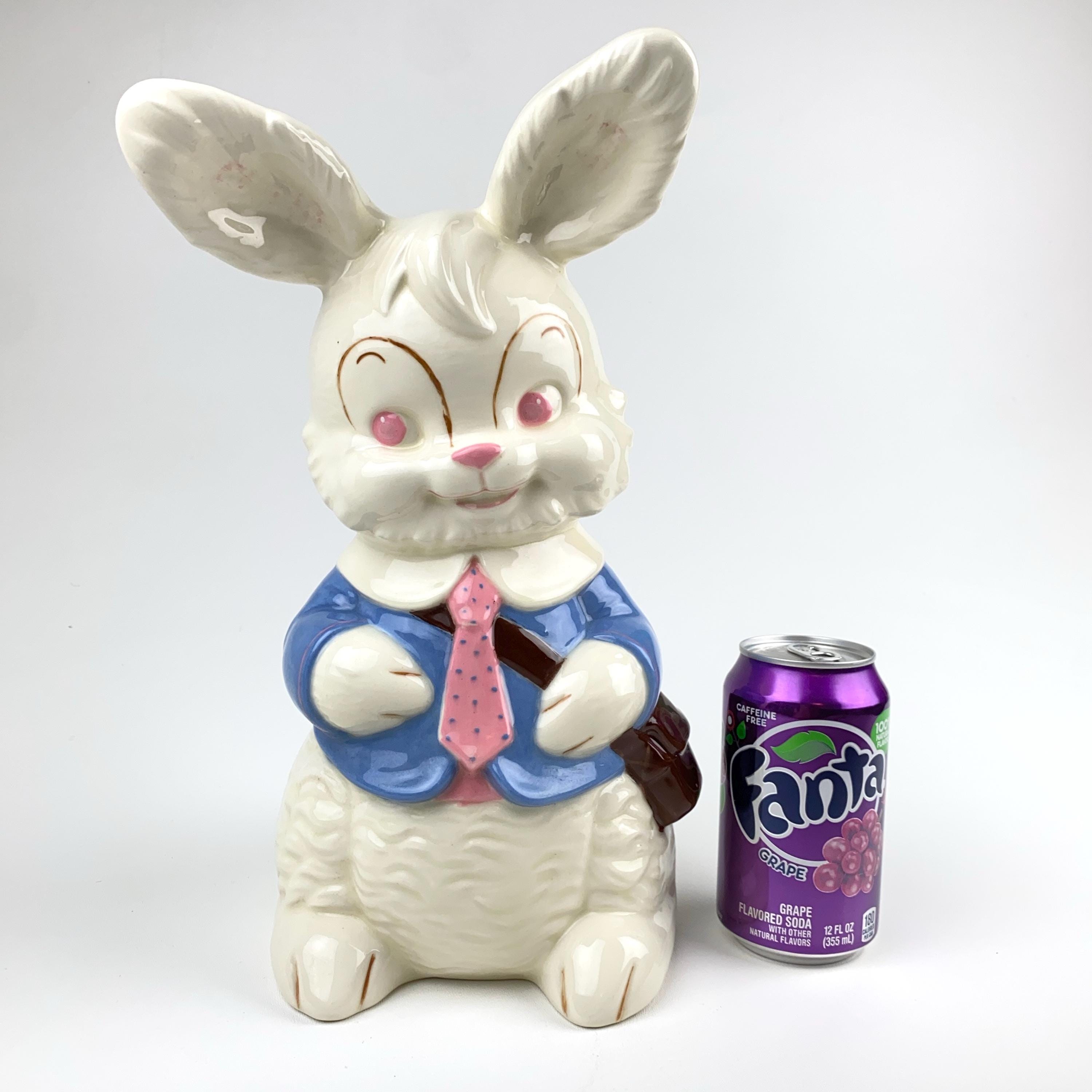 Vintage 1967 Large Albertas Mold Ceramic 13.5” Easter White Bunny
