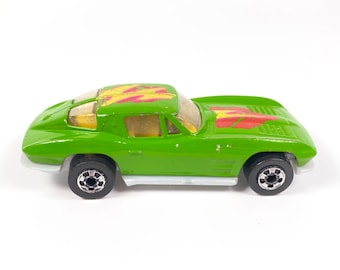 1979 Hot Wheels 1963 Corvette Custom Split Window Lime Green Lightning Bolt  1/64