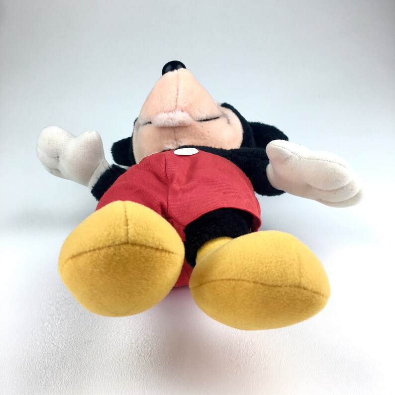 Vintage 80s Disney Playskool 16" Mickey Mouse Red Pants White Buttons Plush Stuffed Animal Toy, Hasbro image 8