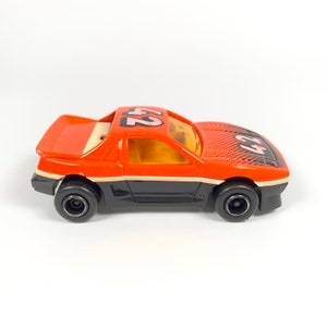 Vintage Majorette #206 Pontiac Fiero, Orange Black, 200 Series #42 Diecast Toy Race Car 1:55 -Frankrike