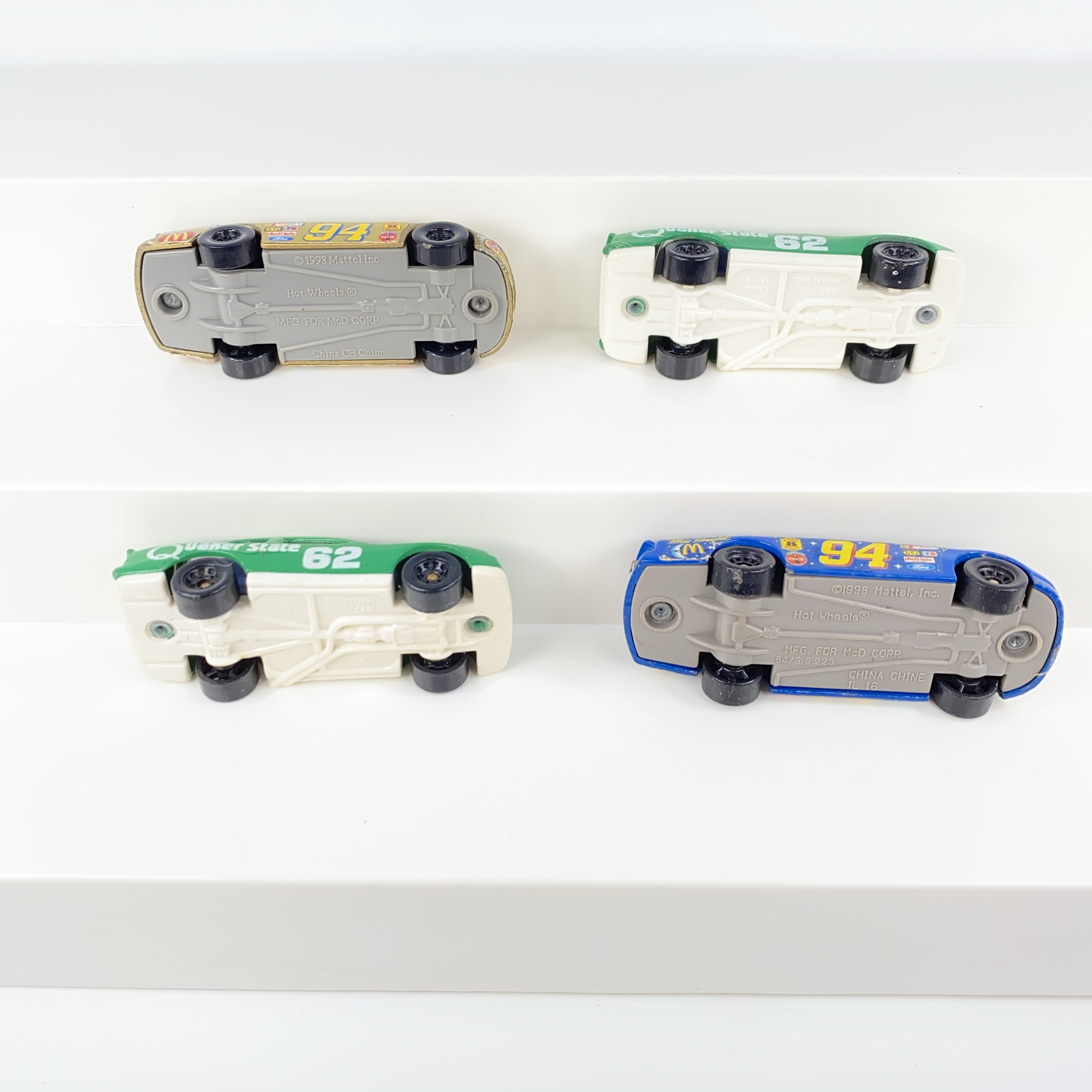 Lot of 4 Vintage 1993 & 1998 Hot Wheels Happy Meal Diecast