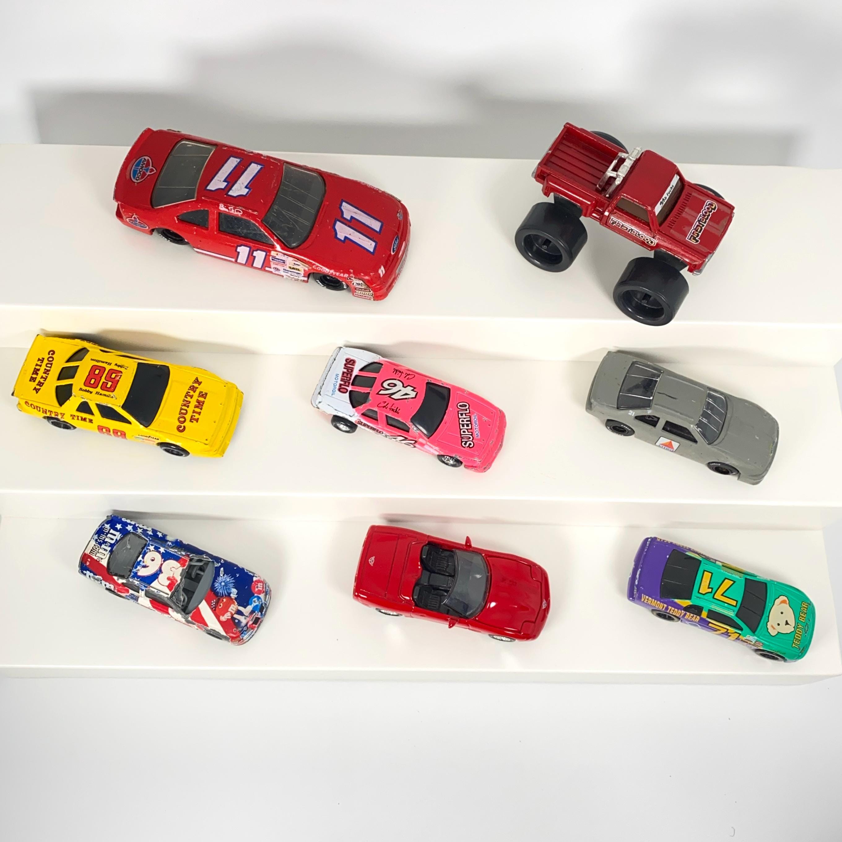 Lot of 8- Vintage 1980s-1990s Racing Champions Diecast Cars