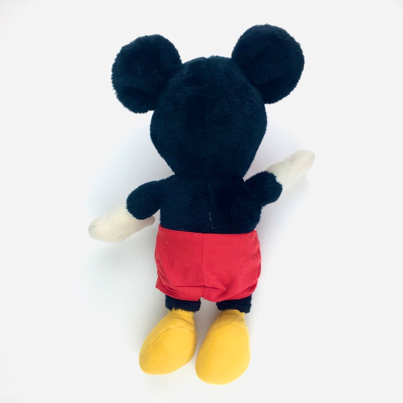 Vintage 80s Disney Playskool 16" Mickey Mouse Red Pants White Buttons Plush Stuffed Animal Toy, Hasbro image 4