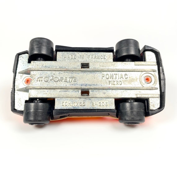 Vintage Majorette #206 Pontiac Fiero, Orange Black, 200 Series #42