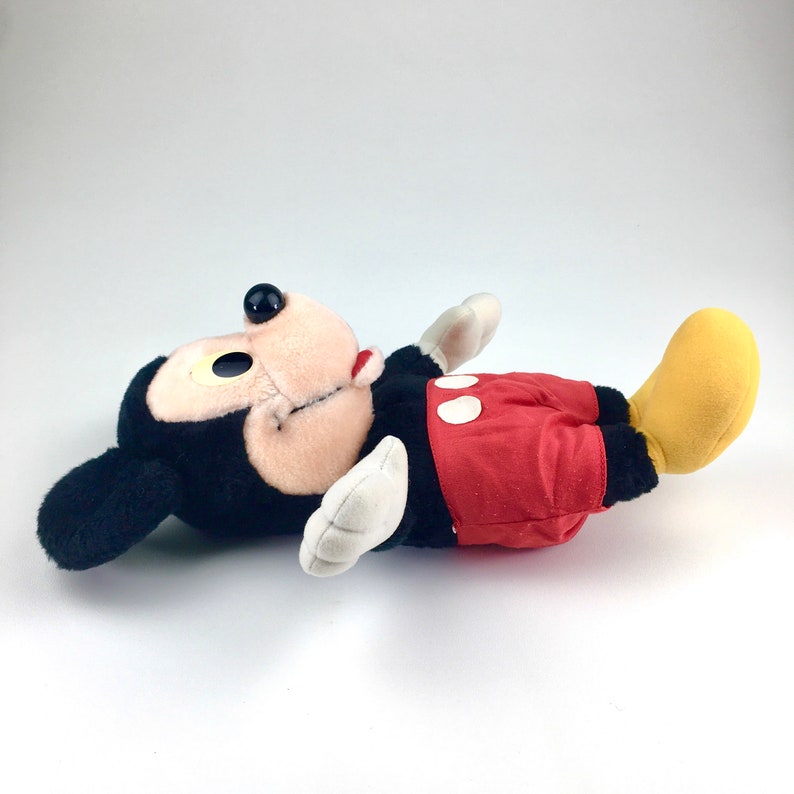 Vintage 80s Disney Playskool 16" Mickey Mouse Red Pants White Buttons Plush Stuffed Animal Toy, Hasbro image 5