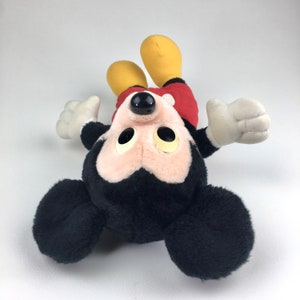 Vintage 80s Disney Playskool 16" Mickey Mouse Red Pants White Buttons Plush Stuffed Animal Toy, Hasbro image 7