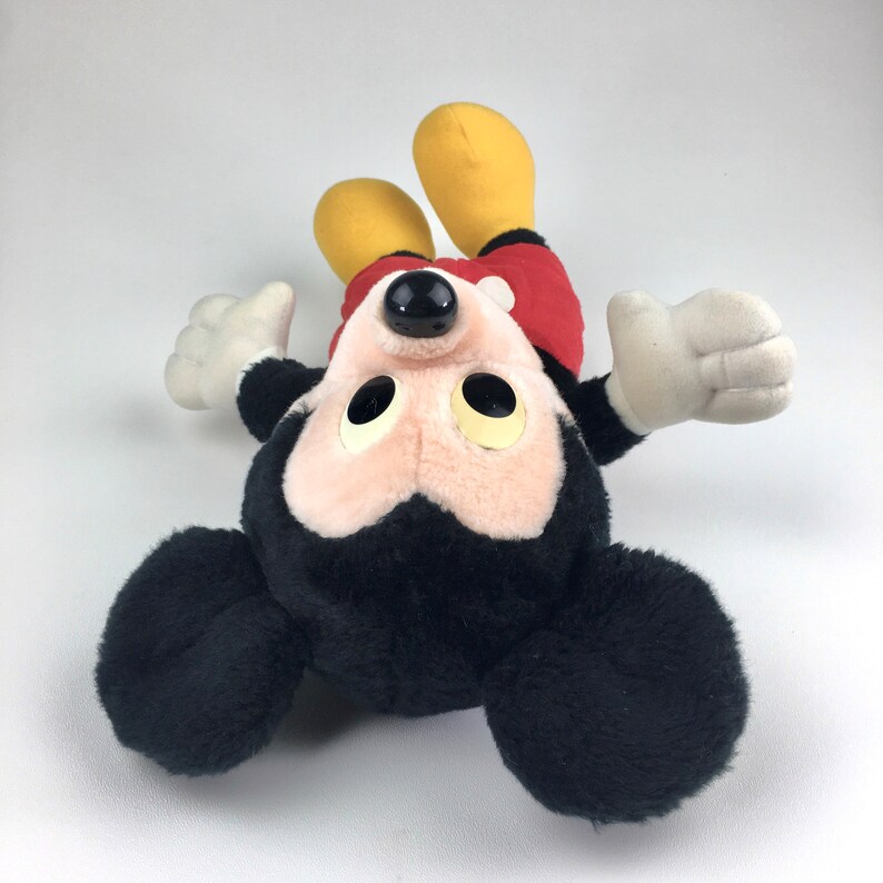 Vintage 80s Disney Playskool 16" Mickey Mouse Red Pants White Buttons Plush Stuffed Animal Toy, Hasbro image 7
