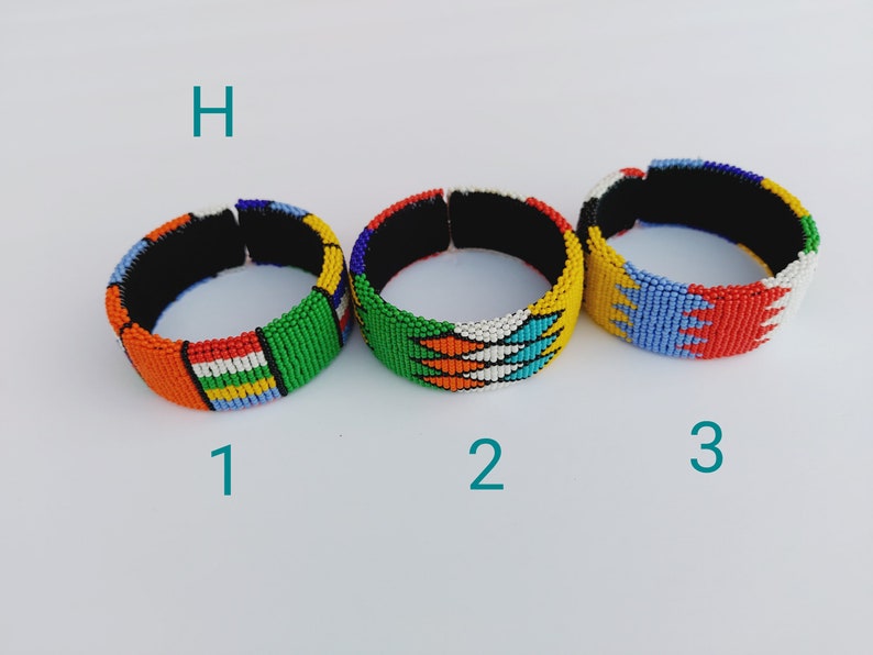 Beaded cuff bangle South African Beaded Zulu Bangle Tribal Zulu women Jewelry