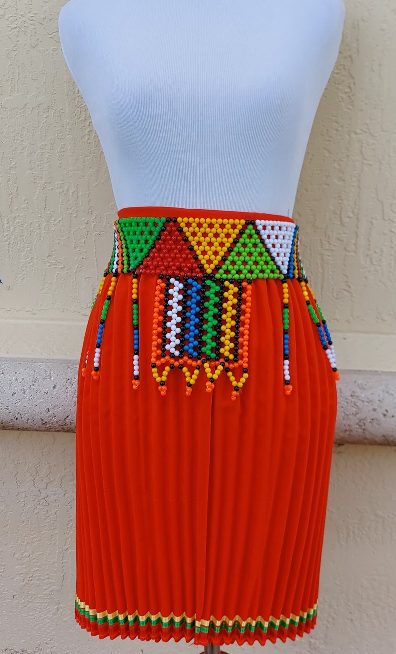 zulu beaded waist belt