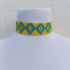 Beaded Zulu Choker necklace. Choker beads.