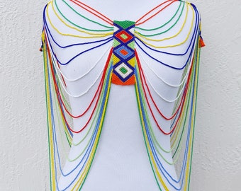 Beaded Zulu Shawl. Beaded neck piece