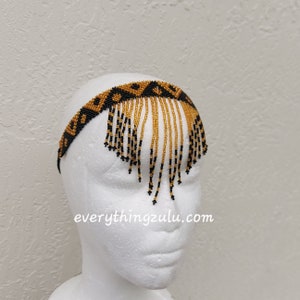 Beaded Zulu tassel necklace/headband. Tribal Zulu women Jewelry.