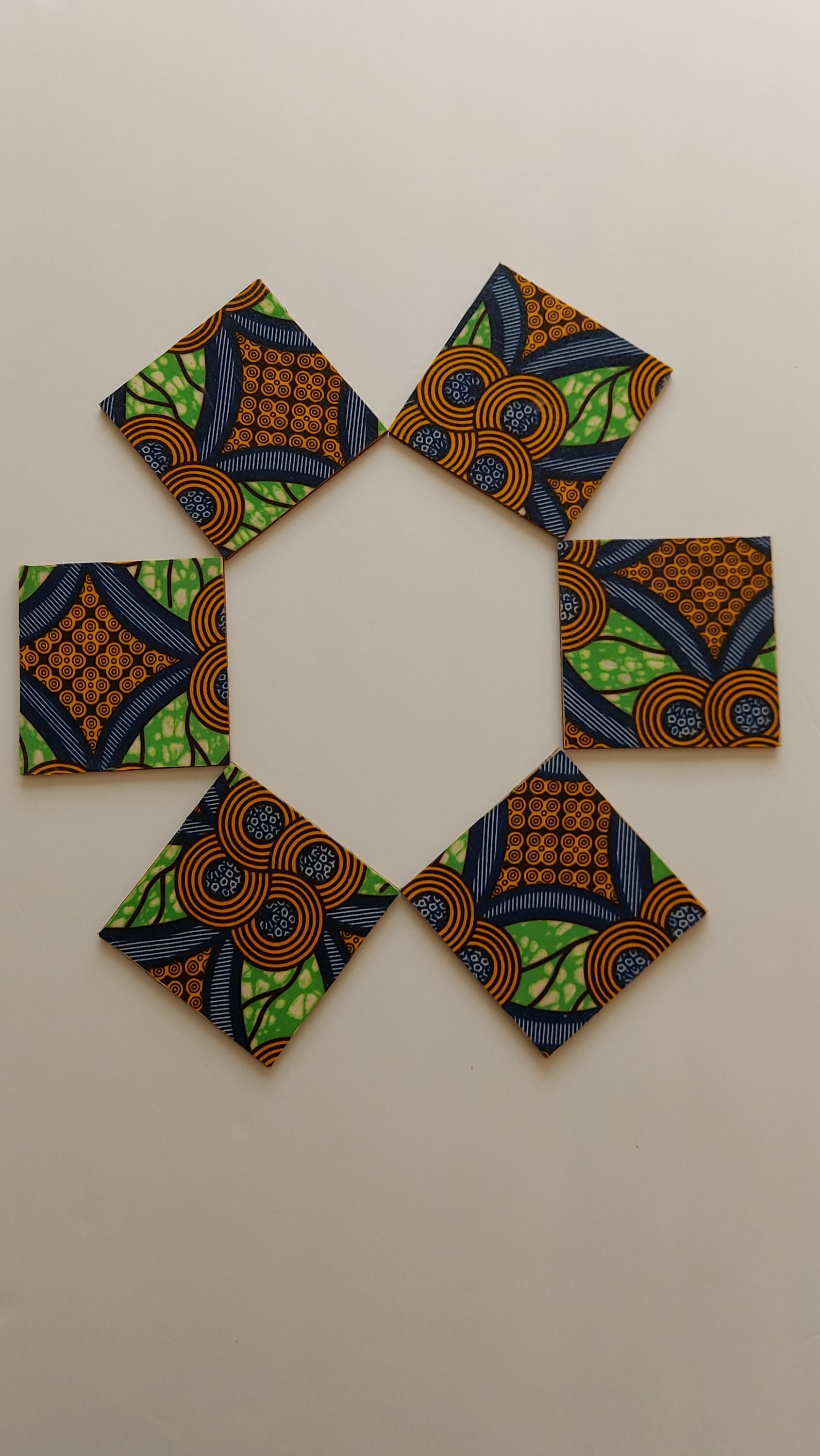 6 African Print Coasters Ankara Coasters Afrocentric Etsy UK
