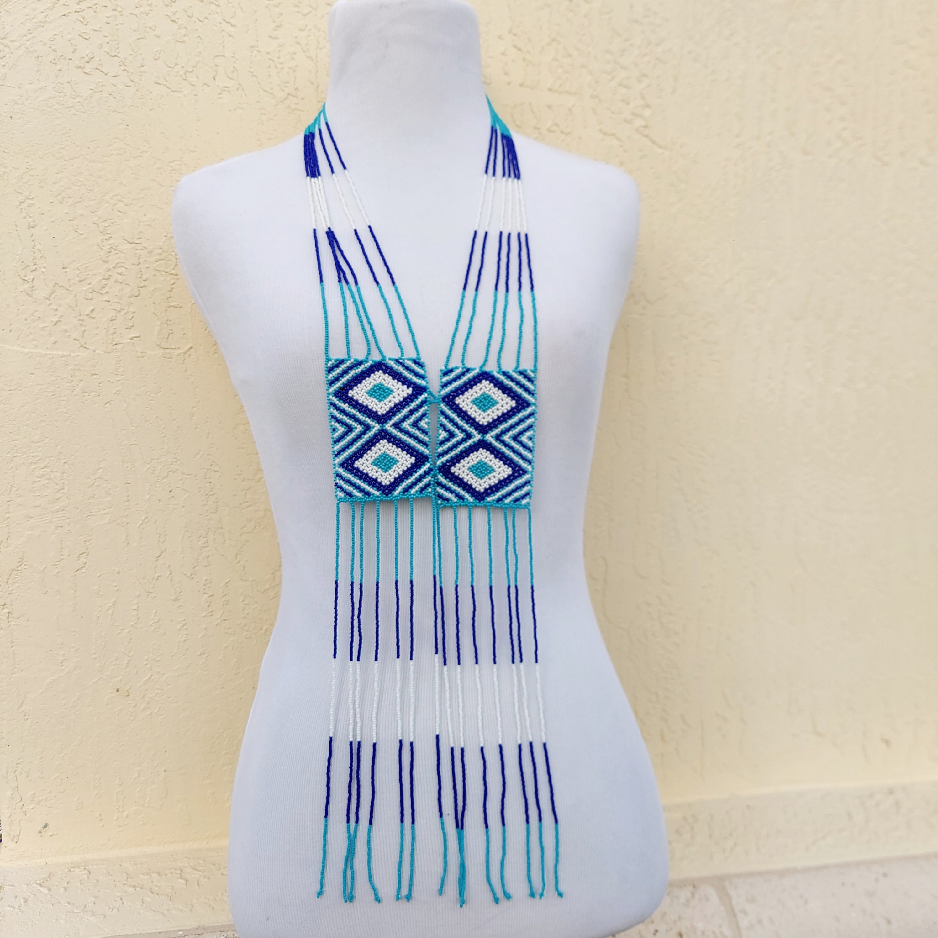 Beaded Xhosa Scarf. Unisex Xhosa Jewelry. Long Xhosa Necklace Etsy