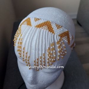 Beaded Zulu tassel necklace/headband. Tribal Zulu women Jewelry.