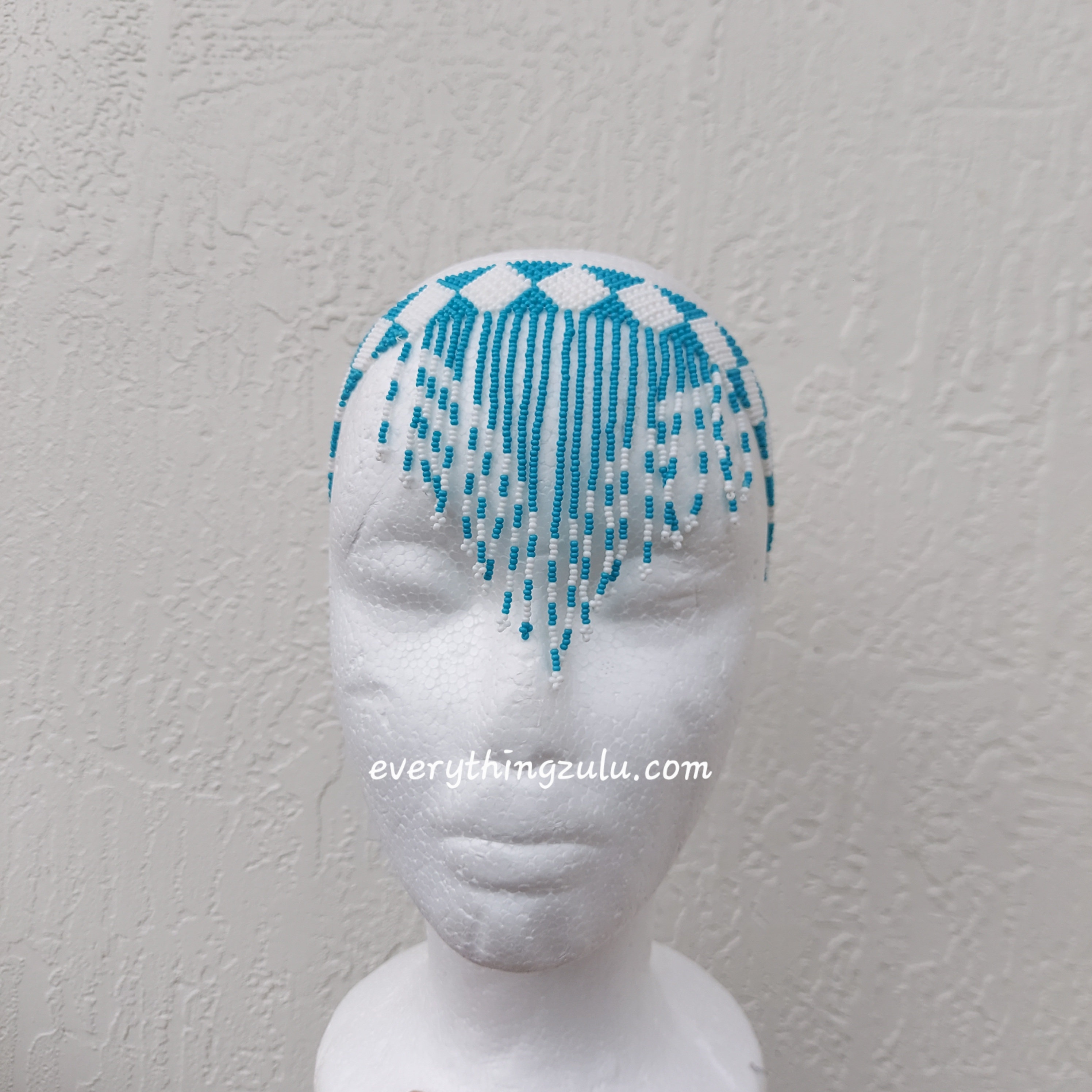 Vintage African Zulu beaded Headband Zulu Vintage Beaded Tribal Headband – Pigeon Squared main image 3