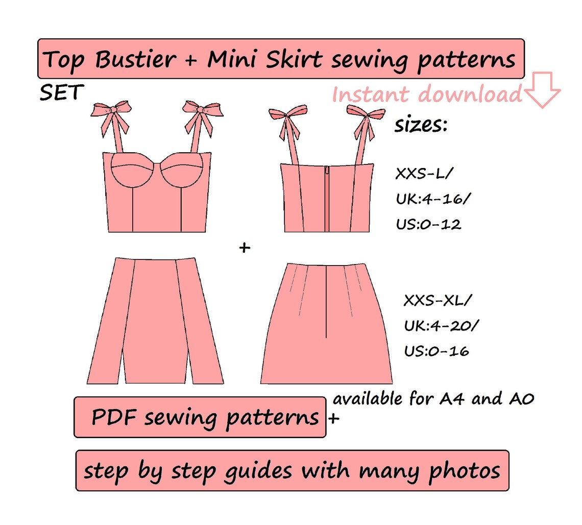 Corset pattern crop top pattern bustier top sewing pattern Etsy